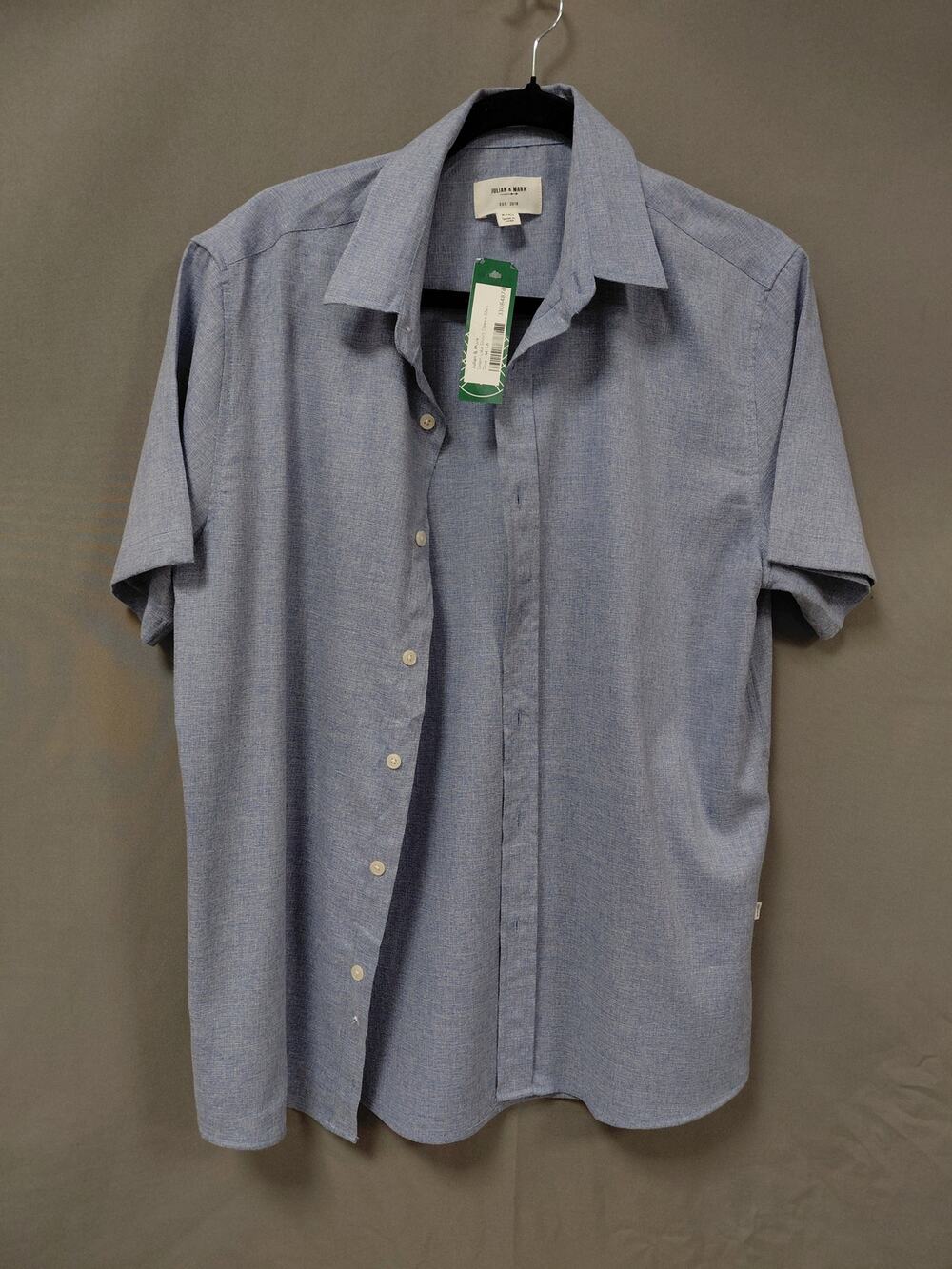 NWT Julian & Mark Blue Stretch Button-Up Shirt Men Tall Size MT